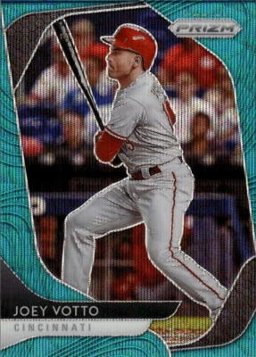 2020 Panini Prizm Joey Votto #33 Teal Wave Prizm Cincinnati Reds 4I - Image 1 of 2