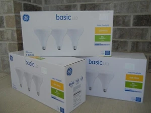 GE LED 85W Indoor Floodlight Soft White Dimmable LED BR40 9 Bulbs 3-3pks NEW! - Picture 1 of 7