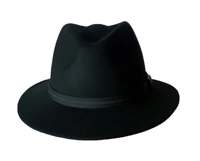 CAPPELLO IN FELTRO 100% LANA, MODELLO FEDORA. FEDORA FELT HAT - Immagine 1 di 4