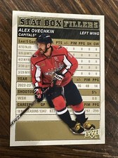 2023-24 UD Upper Deck Series 1 Stat Box Fillers Alex Ovechkin Gold Parallel SP