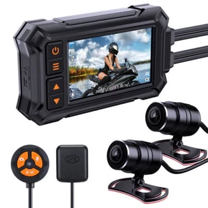 Motorcycle Camera Dual Front and Rear 1080P WIFI GPS Motorbike Dash Camera - Picture 1 of 11