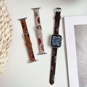 Slim Genuine Leather Band For Apple Watch Series 10 9 8 7 6 5 4 3 2 1 SE Ultra 2 - Picture 1 of 25
