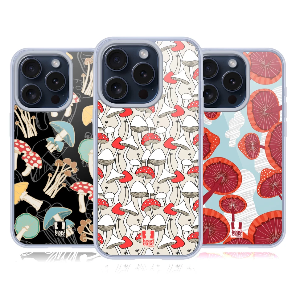 HEAD CASE FUNGHETTI CUSTODIA COVER MORBIDA IN GEL PER APPLE iPHONE TELEFONI - Immagine 1 di 1