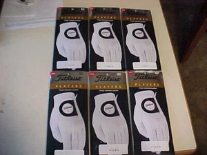 NUEVOS 6 GUANTES DE GOLF PREMIUM DE CUERO PARA JUGADORES TITLEIST MEDIANOS PARA DIESTROS HOMBRES - Imagen 1 de 4