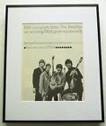 Affiche publicitaire des Beatles Grammy Awards 1965 encadrée 42x52cm LIVRAISON GRATUITE