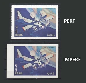 1972 Ras Al Khaima - Skylab Programme - Mi A852A + A852B (Perf /Imperf) - MNH - Bild 1 von 1