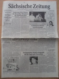 SÄCHSISCHE ZEITUNG 14. Juni 1990 Donnerstag Dresden Sachsen Bukarest - Picture 1 of 1