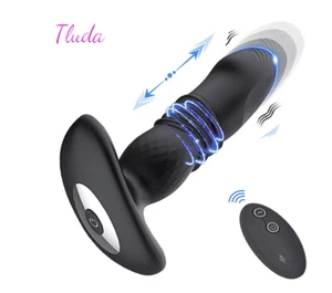 MASAJEADOR TELESCÓPICO EMPUJE VIBRATORIO 10 VIBRACIONES HOMBRES PRÓSTATA CONTROL REMOTO - Imagen 1 de 7