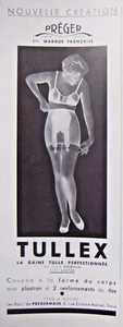 PUBLICITÉ DE PRESSE 1935 GAINE TULLE DOGNIN LASTEX PRÉGER TULLEX - ADVERTISING - Picture 1 of 1