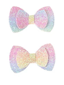 Easter Sparkles Bow Hair Clips, 2 Pieces - Picture 1 of 4