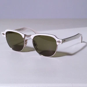 VINTAGE RARITY SUNGLASSES Polaroid Lookers 8768C, bianco/metallo , LENTI verde - Foto 1 di 2