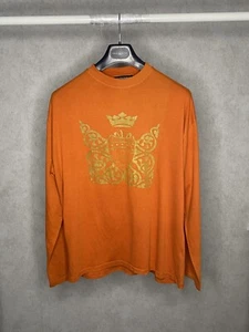 T-shirt Dolce Gabbana vintage anni 90 manica lunga logo taglia L arancione - Foto 1 di 4