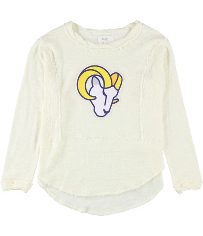 Touch Womens Los Angeles Rams Knit Sweater, Off-White, Medium Cover