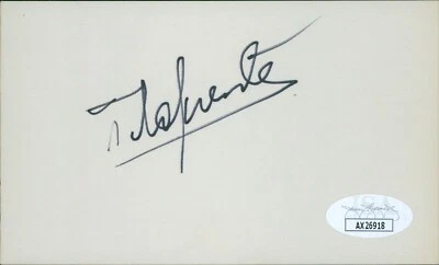 Tito Fuentes San Francisco Giants Signed 3x5 Index Card JSA Authenticated - Image 1 of 2