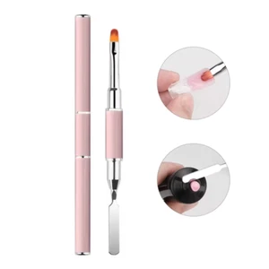 New Gel Brush & Picker 2 in 1 Design Nail Brush and Spatula Gel Nail Brush Tool - Picture 1 of 6