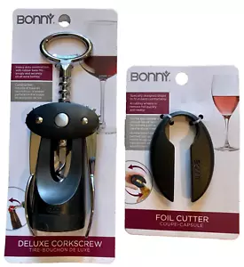 Deluxe Corkscrew Wine Bottle Opener , with Foil Cutter Set - Picture 1 of 1