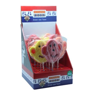 Holland Foodz Scimmietta Lutscher Con Fruchtgeschmack 100g 17er Schermo - Foto 1 di 1
