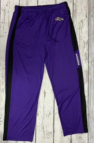 Baltimore Ravens NFL Team Apparel Logo Spell Out Football Sweatpants - Sz XXL Cover