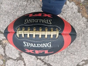 XFL Spalding Full Size Offical Game Football - Black Red Silver 2001 - Picture 1 of 8