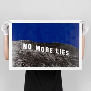 Emmanuel Laflamme No MORE LIES Siebdruck auf Papier mit Metallic-Tinte - Bild 1 von 1