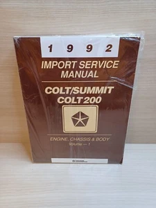 Chrysler 1992 manual de servicio de importación Colt Summit Colt 200 juego de 2 volúmenes 1 y 2 - Imagen 1 de 8