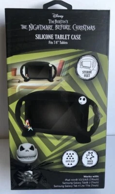 Capa de silicone para tablet Disney Nightmare Before Christmas compatível com 7-8 pol.  iPad Mini+ - Imagem 1 de 4