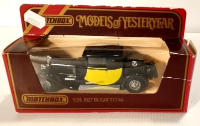 MATCHBOX YESTERYEAR Y- 24 1927 Bugatti T44 Vintage 1/47 Scale Diecast Model Car. - Image 1 of 4
