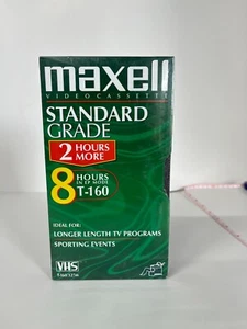 Maxell T-160 Standard Grade Video Cassette 8 Hours VHS - Bild 1 von 2