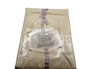 VTG Wamsutta Ivory Supercale Plus 200 ct Standard Pillow Cases Set of 2 - Picture 1 of 5