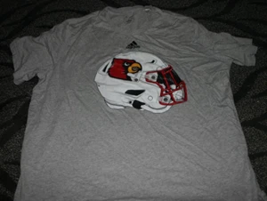 Louisville Cardinals Adidas Football Team Issue Gray Helmet shirt M - Picture 1 of 1