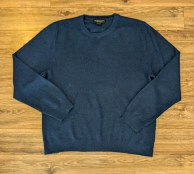 Suéter Bloomingdales 100 % cachemir para hombre azul real cuello redondo - XL ¡Leer! Foto 1 de 4