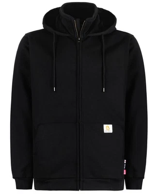 FR Hoodies Zipper Mock-Neck 14oz Heavyweight Fleece Fire Resistant Hooded Swe... - Image 1 of 4