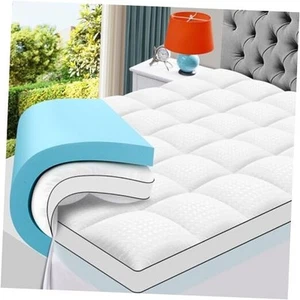 Size Dual Layer 4 Inch Memory Foam Full 2"Memory Foam+2"Mattress Topper - Picture 1 of 8