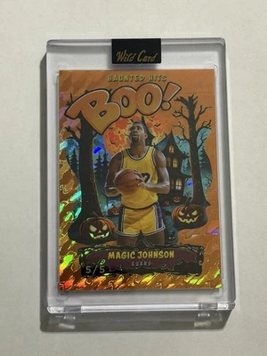 2025 Wild Card Haunted Hits Green Boo 5/5 Magic Johnson - Image 1 of 2