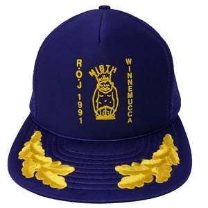 ROJ 1991 Winnemucca Trucker Hat Purple OS Mesh Back Rope Royal Order of Jesters - Picture 1 of 9