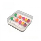 Lot de leurres mouche oeuf 12 pièces couleurs assorties pour pêche truite saum