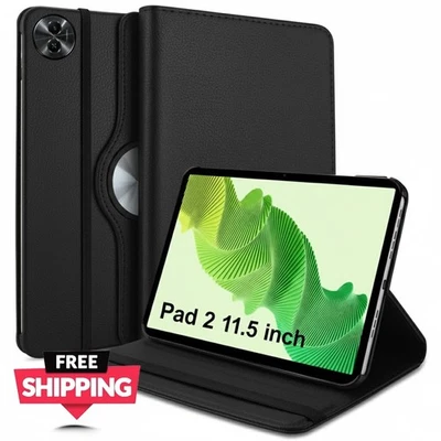 360 Rotating Case For Realme Pad 2 11.5"/ Pad 2 Lite 10.9" Leather Stand Cover - Image 1 of 4