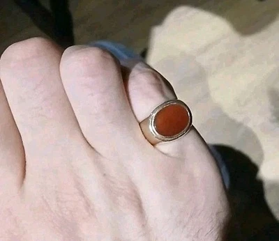 Ring Gold 585 mit Karneol 6Gramm Stein Siegelring Neupreis 1088 Euro Gr.51,5 - Bild 1 von 4
