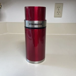 Starbucks 2006 Red 17 oz Coffee Travel Thermos Stainless Steel w/Cup & Stopper - Picture 1 of 4