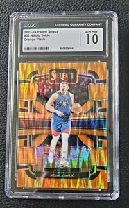 2023-2024 Panini Select Nikola Jokic Orange Flash Prizm #32 SP - Picture 1 of 3