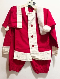 Completo completo Babbo Natale vintage per bambini con due cappelli - Foto 1 di 11