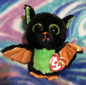 Ty Beanie Boos 6" Beastie the Black, Green & Orange Bat 🦇 mit MT 2017 - Bild 1 von 7
