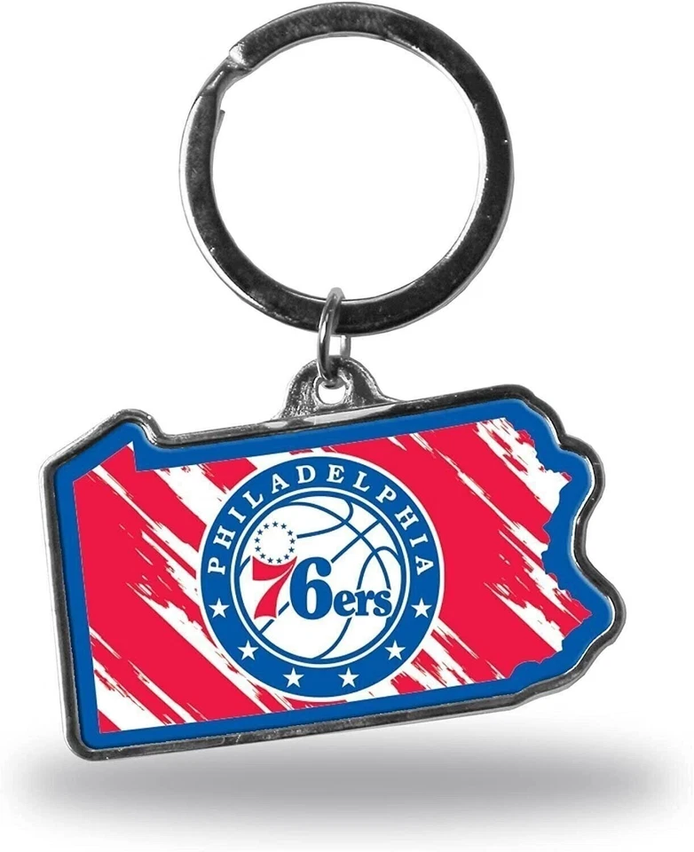 Philadelphia 76ers State Shape Keychain - Image 1 of 1