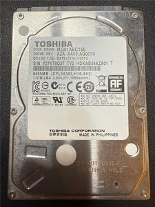 Toshiba, 1,5 TB, MQ01ABC150, AZA AA00/AQ001U, S/N: Y27T8Q3T, SATA HDD - Bild 1 von 1