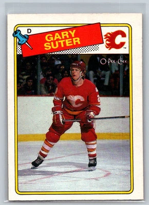 1988-89 O-Pee-Chee #43 Gary Suter Calgary Flames Hockey Card - Image 1 of 2