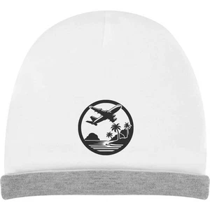 'Jet Plane Over Tropical Island' Kids Slouch Hat (KH00033112) - Picture 1 of 2