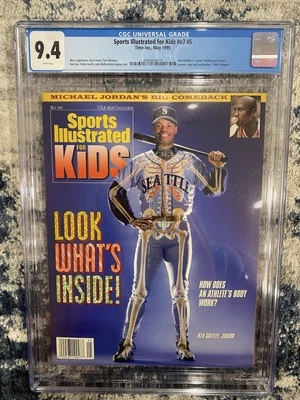 Ken Griffey Jr 儿童体育画报 CGC 1995 年 5 月西雅图水手队 — 第 1/4 张图片
