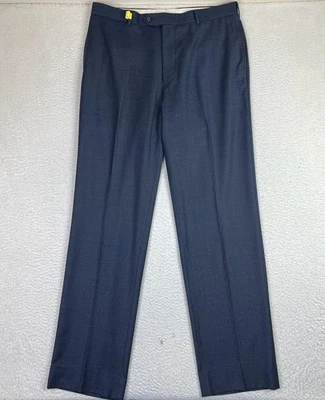 Pantalones de vestir Brooks Brothers para hombre 40 (se adapta a 36x34) lana azul 1818 Madison Reda Foto 1 de 4