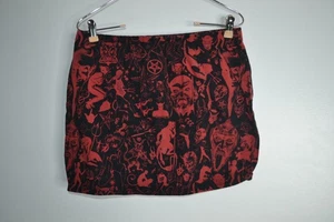 Kreepsville, Falda, Roja, Negra, Talla XXL, Gótica, Diablos - Imagen 1 de 7