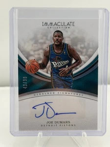 JOE DUMARS 2016-17 PANINI - IMMACULATE COLLECTION BASKETBALL HERALDED SIGNATURES - Picture 1 of 2